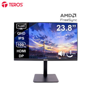 monitor corp. teros te 2416cs 23.8" qhd ips 100hz 1ms hdmi dp parlantes audio out cÁmara