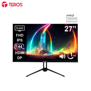 monitor teros 27" plano te 2714s 144hz. fhd 1ms va hdmi dp parlantes ips